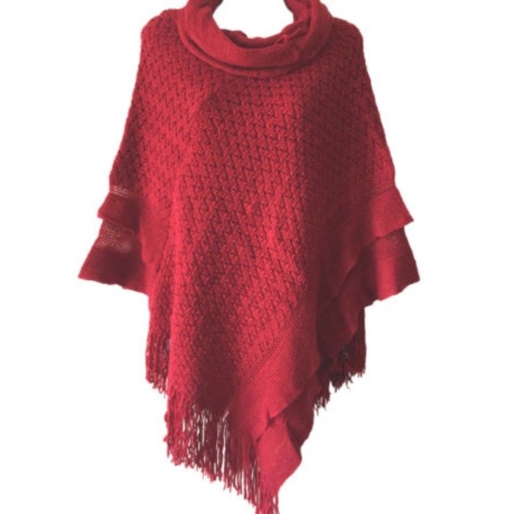 Jackets & Blazers - Sold Out NWT Red Poncho Pullover Coat